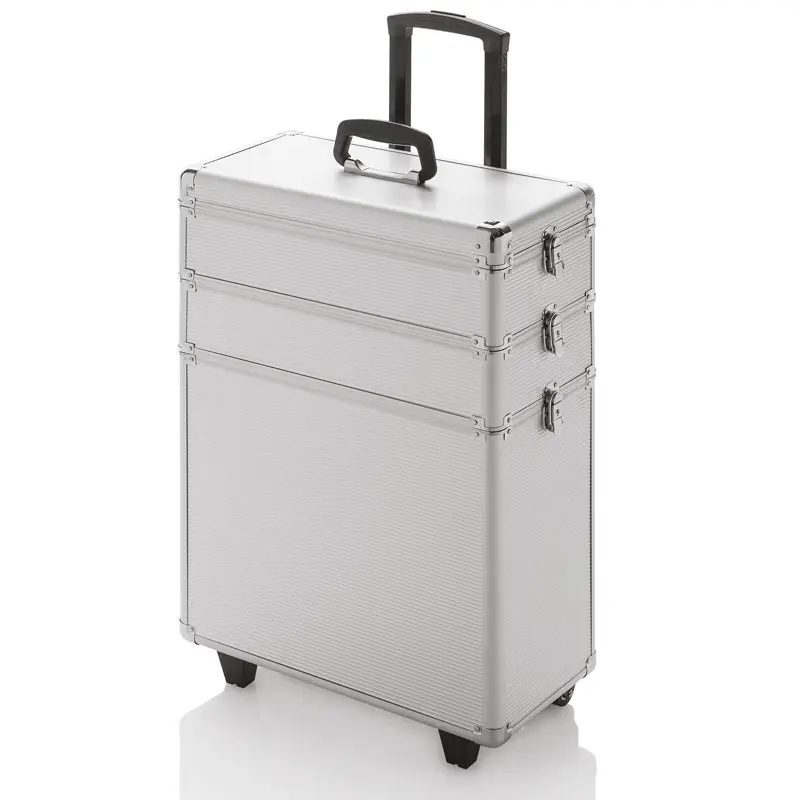 Valise coiffure a roulettes 3 parties Eco alu.webp