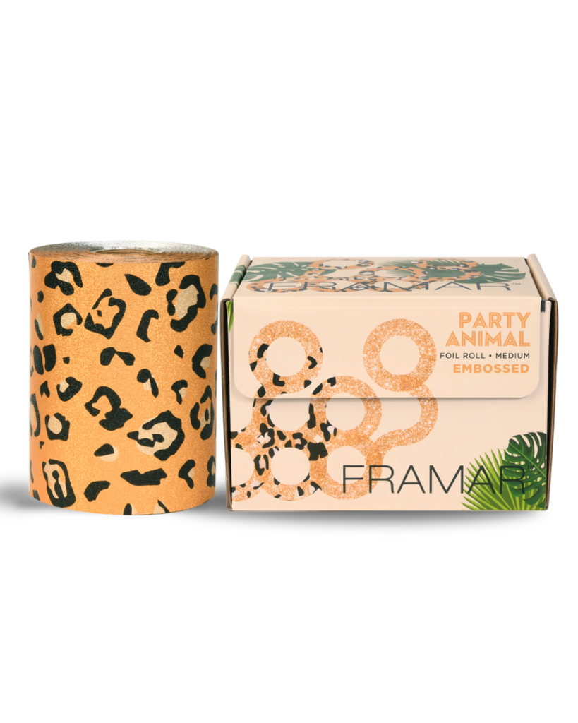 Framar Party Animal Embossed Roll Aluminum Foil  Hair Foils for Highlighting  Medium 320 Ft
