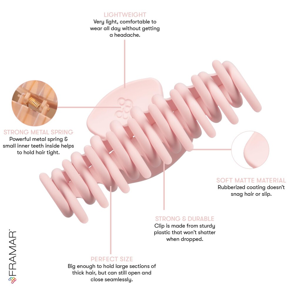 FRAMAR Large Claw Clips for Thick Hair - Large Hair Clip for Thick Hair  Girls Hair Clips Claw  Big Hair Clips for Thin Hair  Hair Claws Clips for Hai