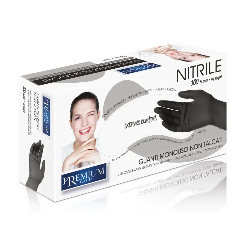 Handschoenen Nitril Poedervrij Zwart 