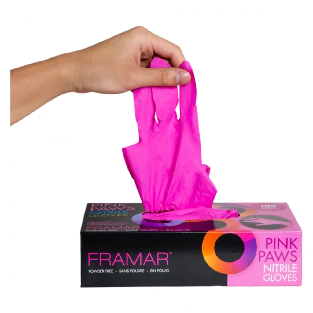 Framar Nitril Handschoenen Pink Paws 