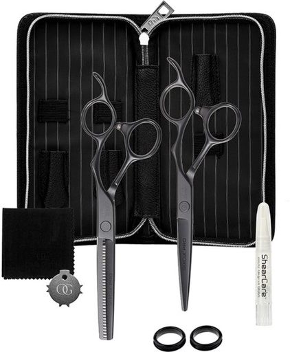 Olivia Garden Set SilkCut PRO Matt Black + Uitdunschaar